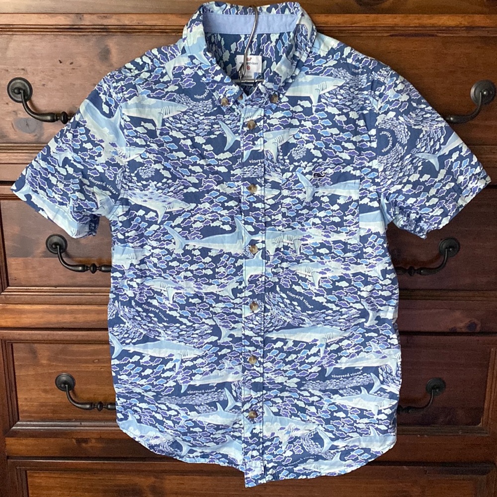 Vineyard Vines x Target collaboration boys shark shirt